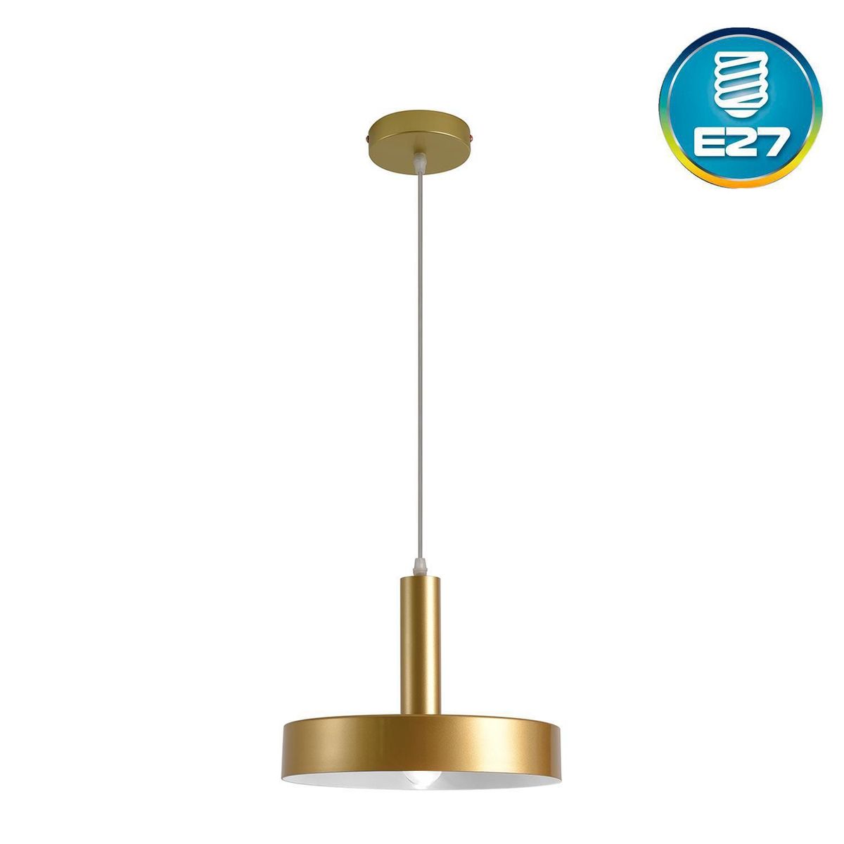 LUMICENTER - Colgante Beta E27 Dorado