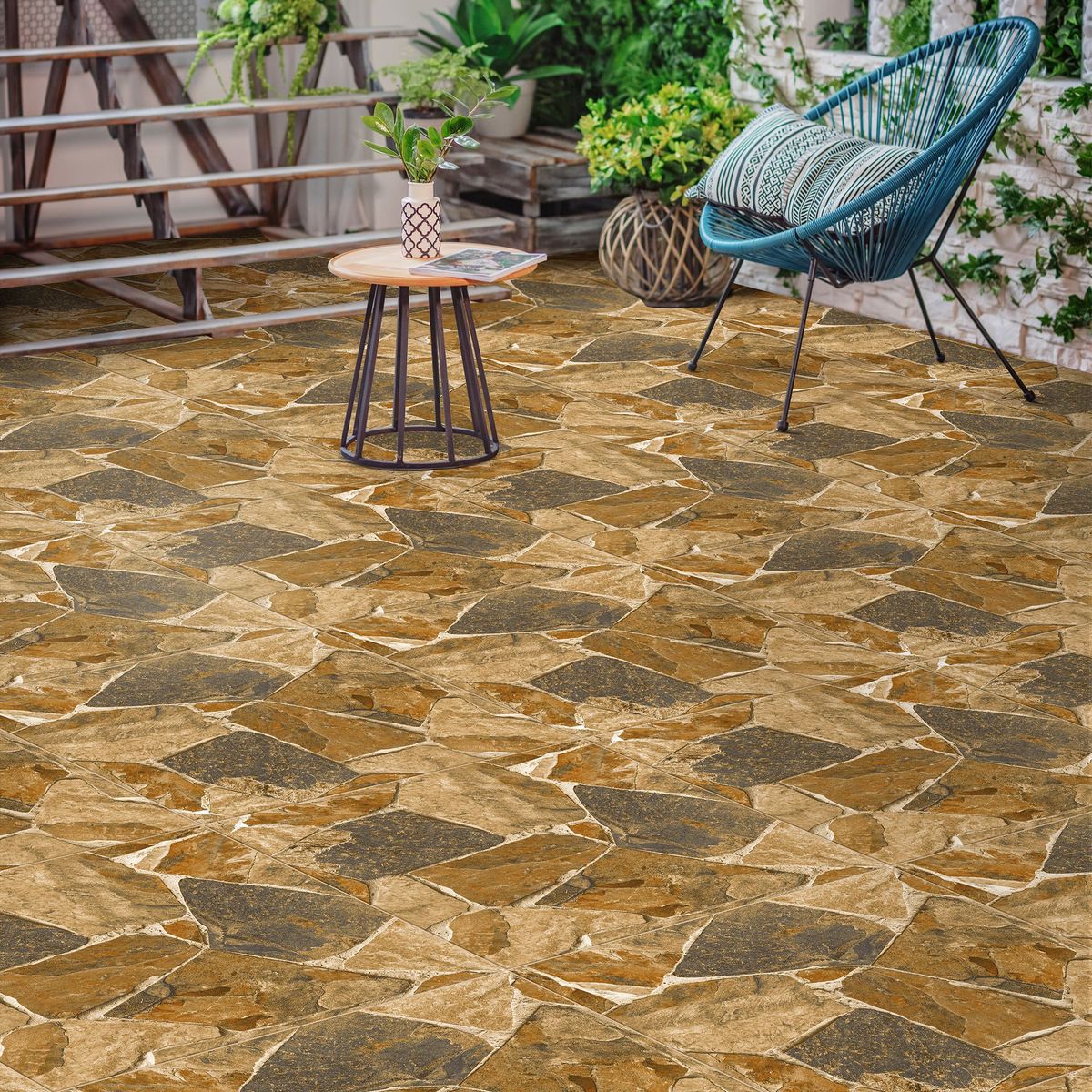 SAN LORENZO - Cerámica Beige Rústico 61x61cm 1.48m2 Arusha