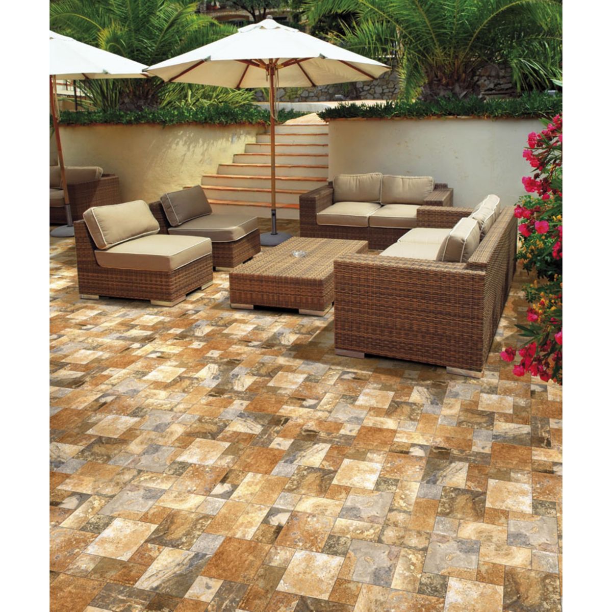 SAN LORENZO - Cerámica Beige 61x61 Rústicas Mate 1.48 m2