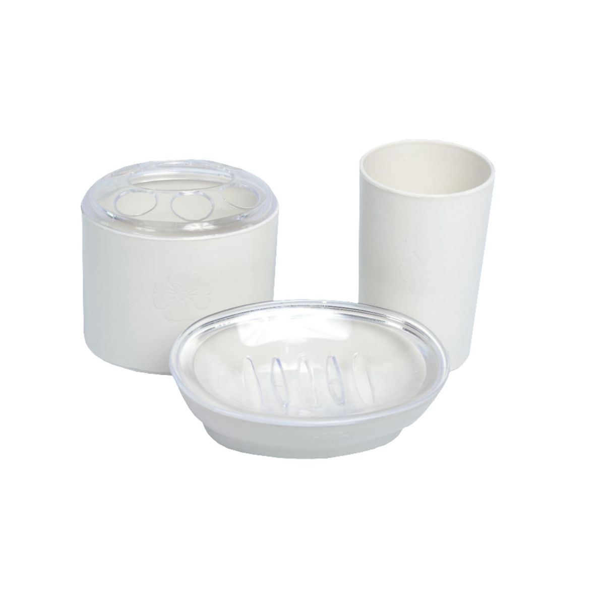 GENERICO - Set de Baño X3 Piezas Blanco