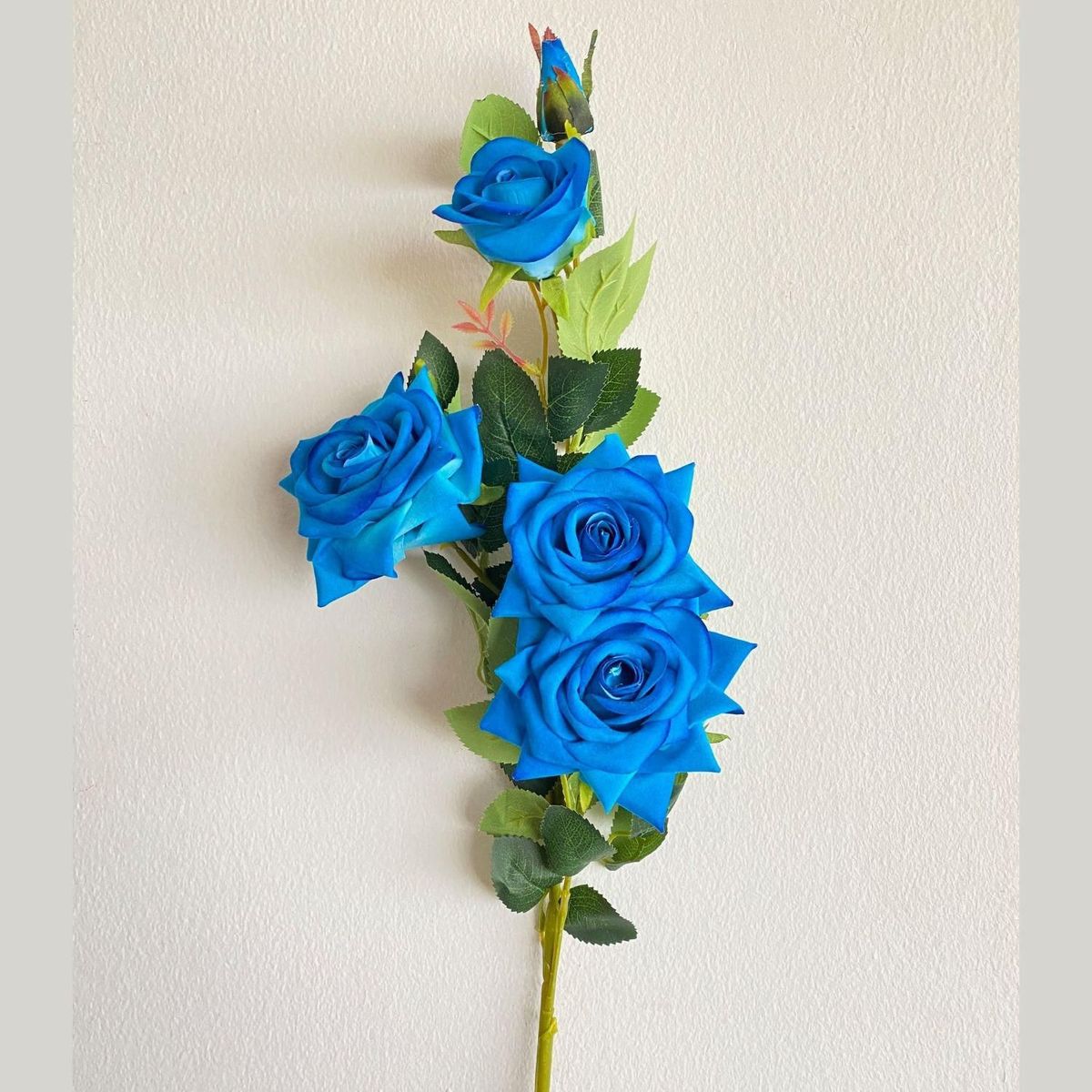 GENERICO - Vara Rosas Artificial Azul 15x80cm