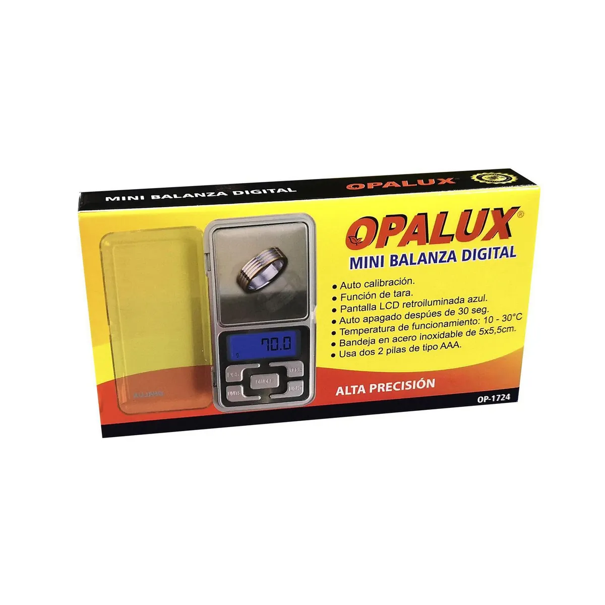OPALUX - Balanza Digital Mini 500gr