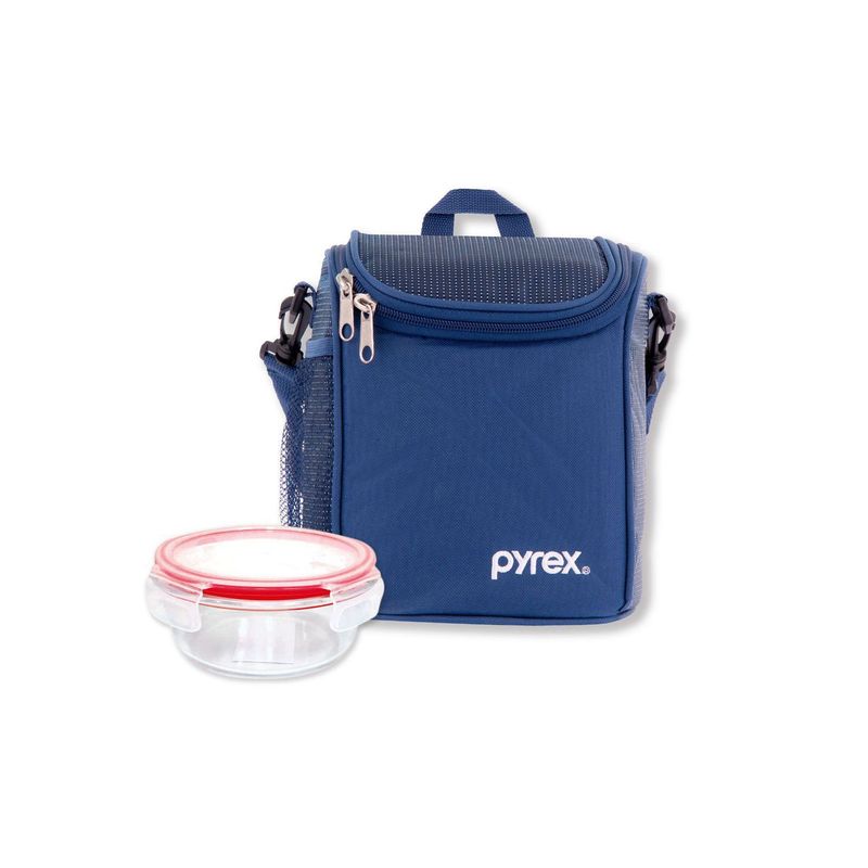 PYREX - Lonchera Térmica Alta Azul + Tapper idrio 400 ml