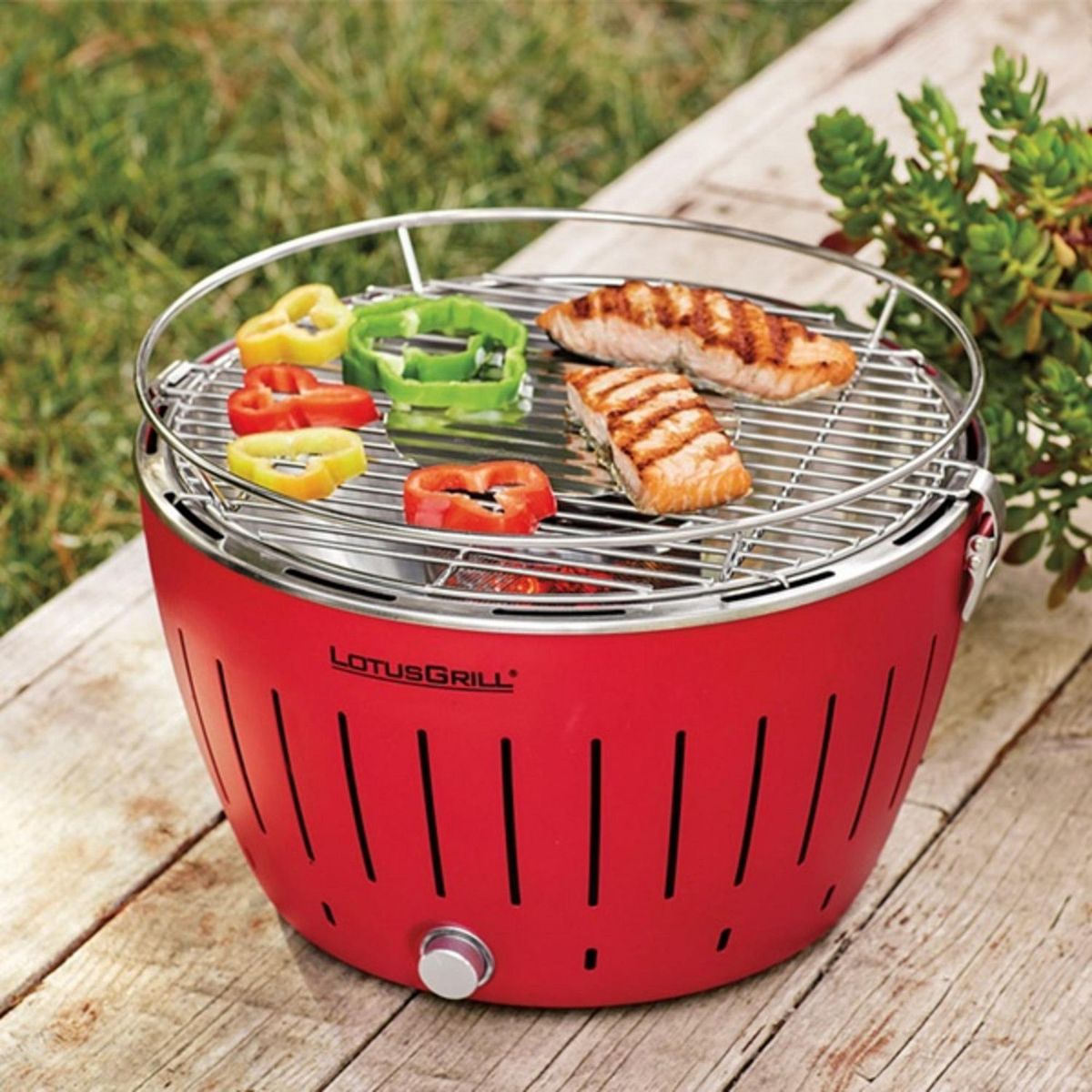  - Parrilla a Carbón Lotus Grill Rojo