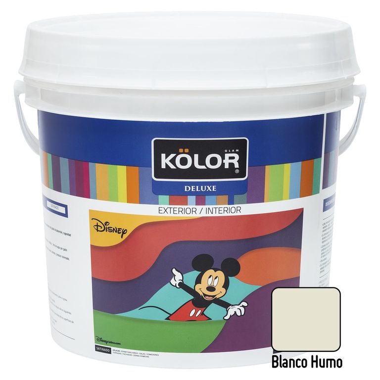 Pintura Kolor Deluxe Satinado Blanco Humo 1GL | Sodimac Perú