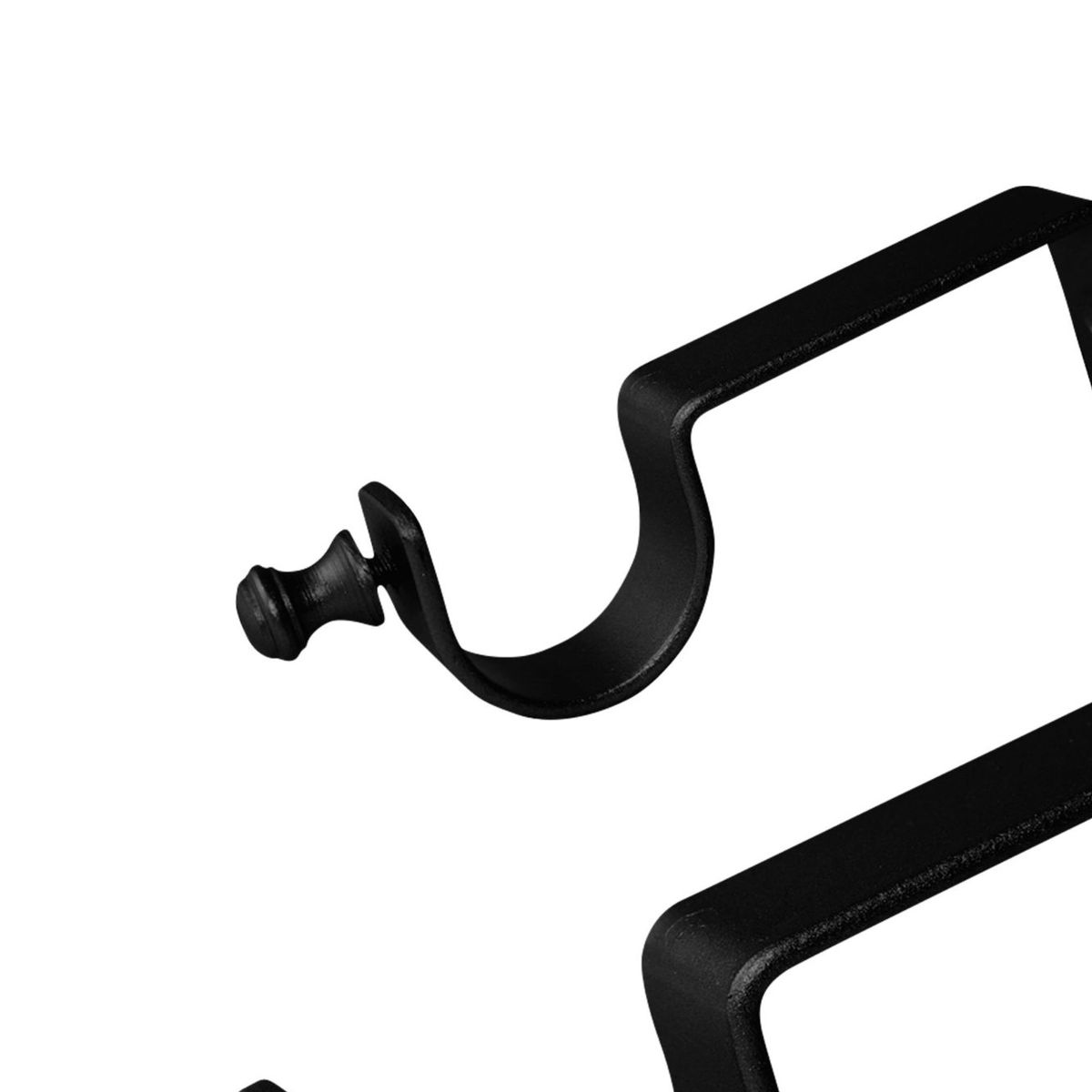 DECORACIONES LEON - Soporte Muro Fierro Negro 28mm