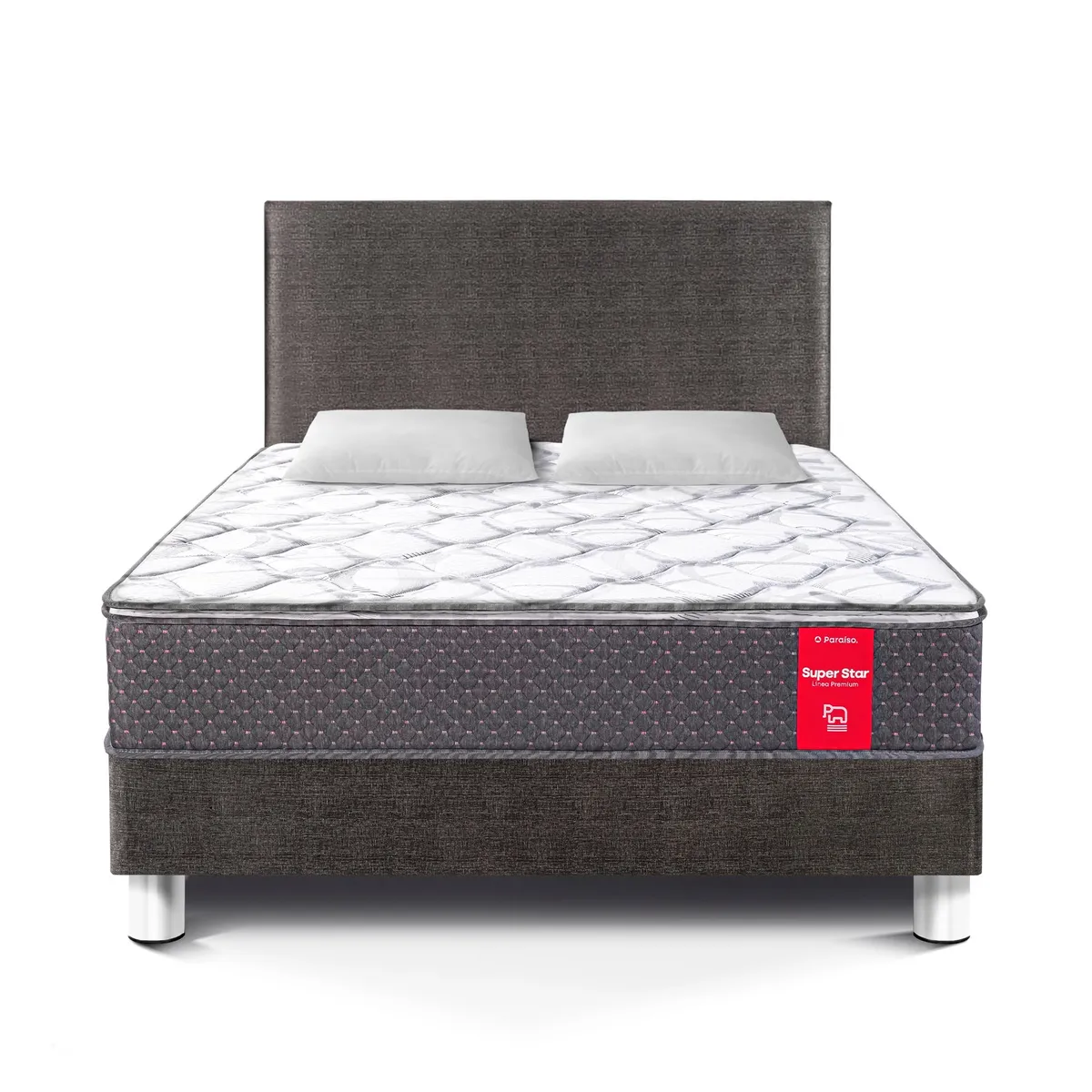 PARAISO - Dormitorio Super Star King + 2 Almohadas + Protector