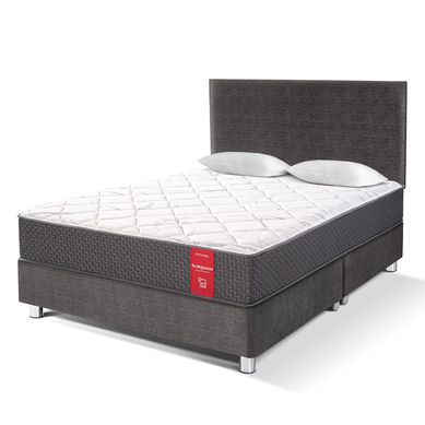 Dormitorio Paraso Su Majestad Queen Acero + Colchn + 2 Almohadas + Protector