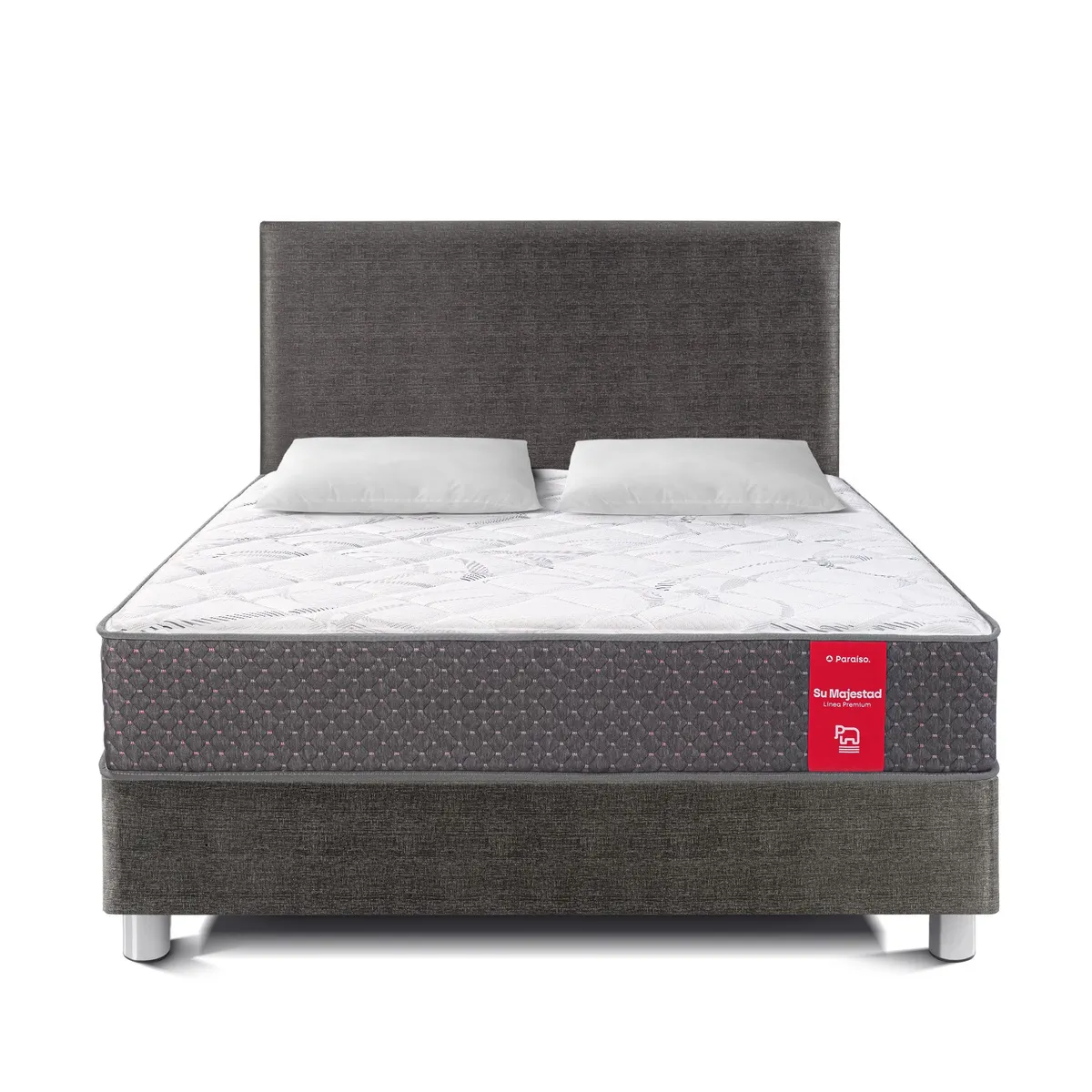 PARAISO - Dormitorio Su Majestad 2 Plazas + 2 Almohadas + Protector