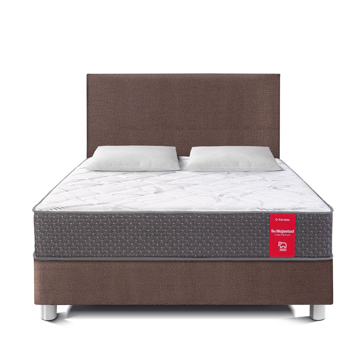 PARAISO - Dormitorio Su Majestad 2 Plazas + 2 Almohadas + Protector