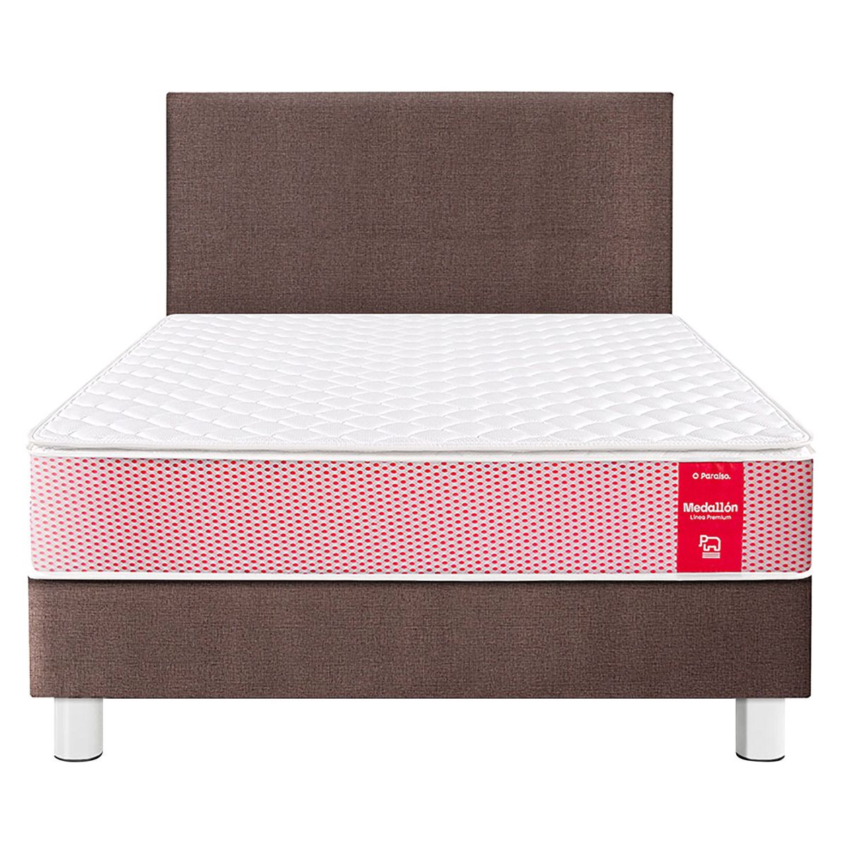 PARAISO - Dormitorio Medallón Ergo 1.5 Plazas + Almohada + Protector