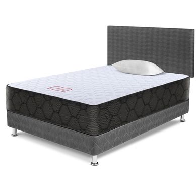 Dormitorio Ed�n 1.5 Plazas Gris + Almohada + Protector