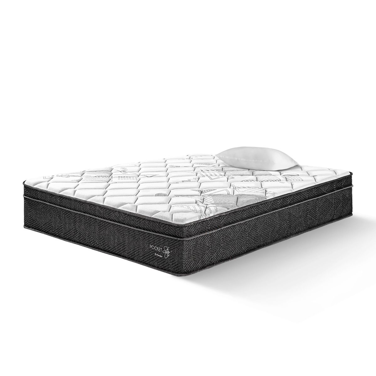 PARAISO - Colchón Paraíso Pocket Star 1.5 Plazas + 1 Almohada + Protector