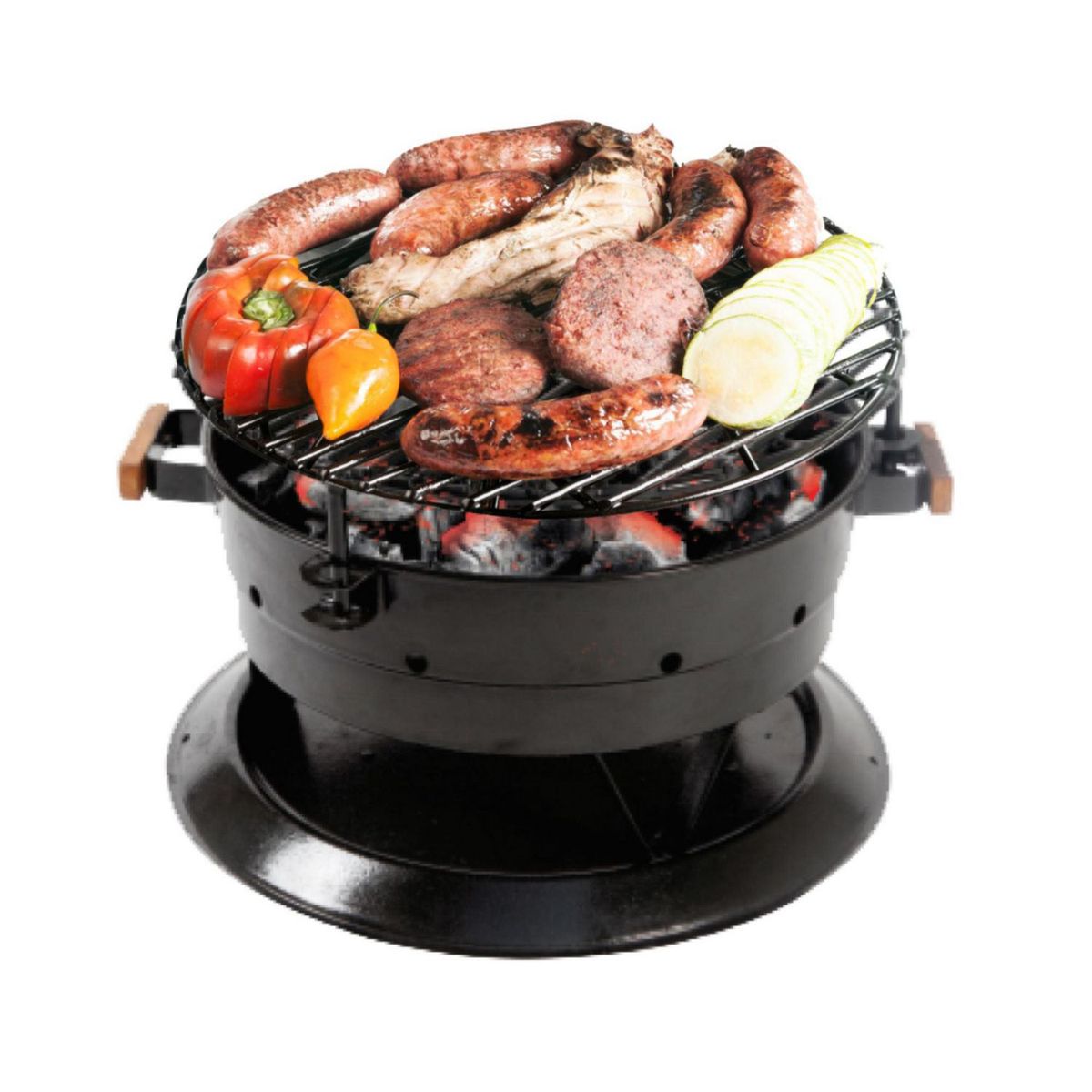 SPARTAN GRILLS - Parrilla Portátil a Carbón Spartan Grills 2 Niveles 21x35cm