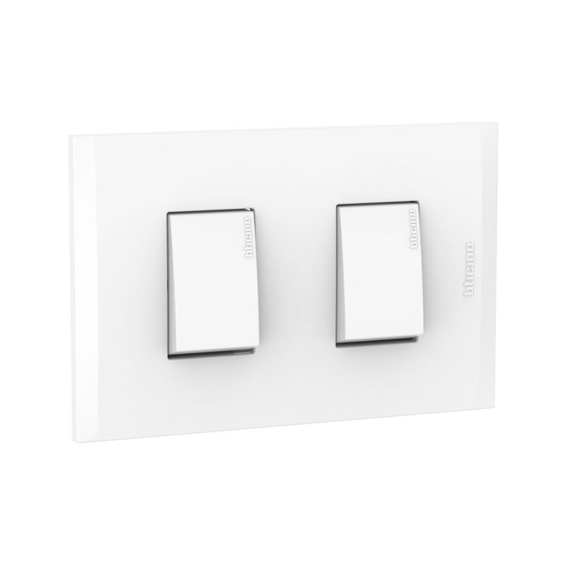 BTICINO - Conmutador Doble 3 Vias Modus 4 Blanco