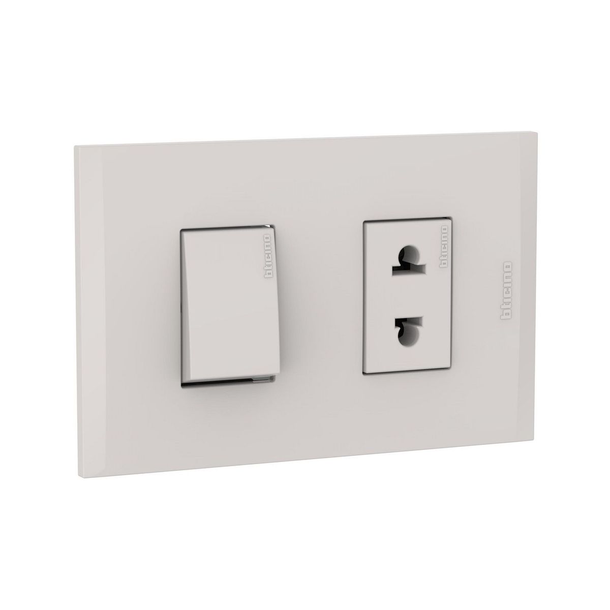 BTICINO - Interruptor + Tomacorriente Simple Modus 4 Arena