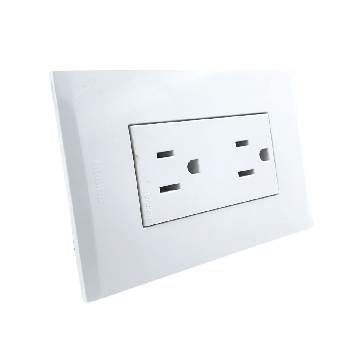 BTICINO - Tomacorriente Doble Americano Modus 4 Blanco