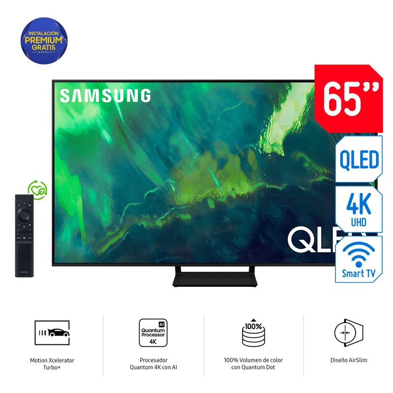 SAMSUNG - Televisor Samsung Smart UHD 4K 65" QLED QN65Q70AAGXPE (2021)