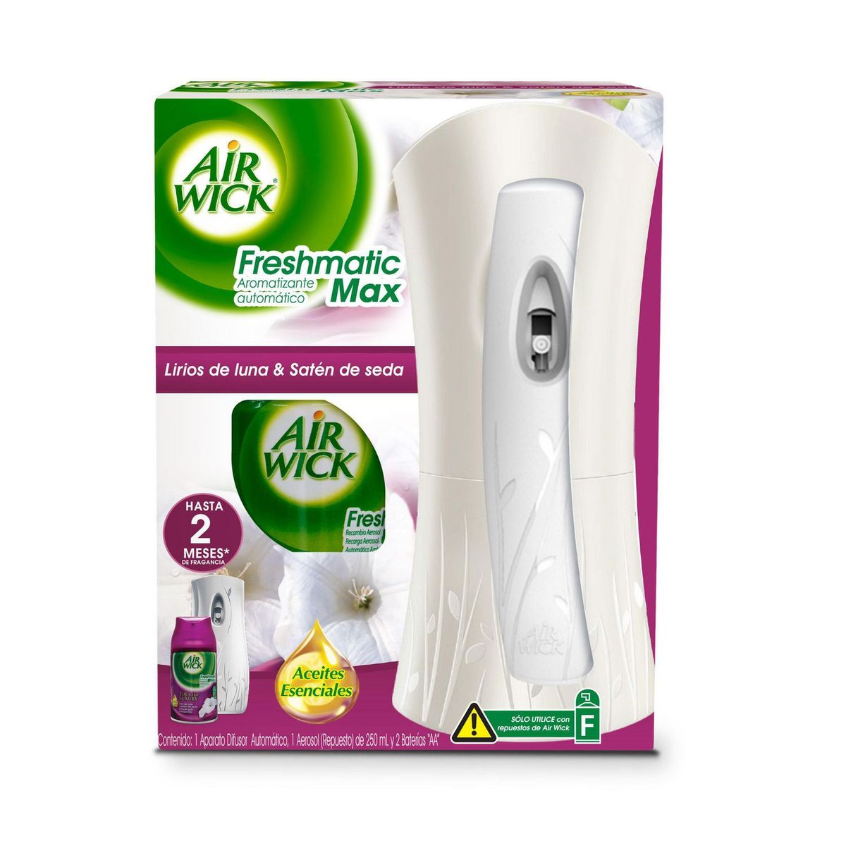 AIRWICK - Aromatizante Automático Lirios de Luna + Repuesto 250 ml