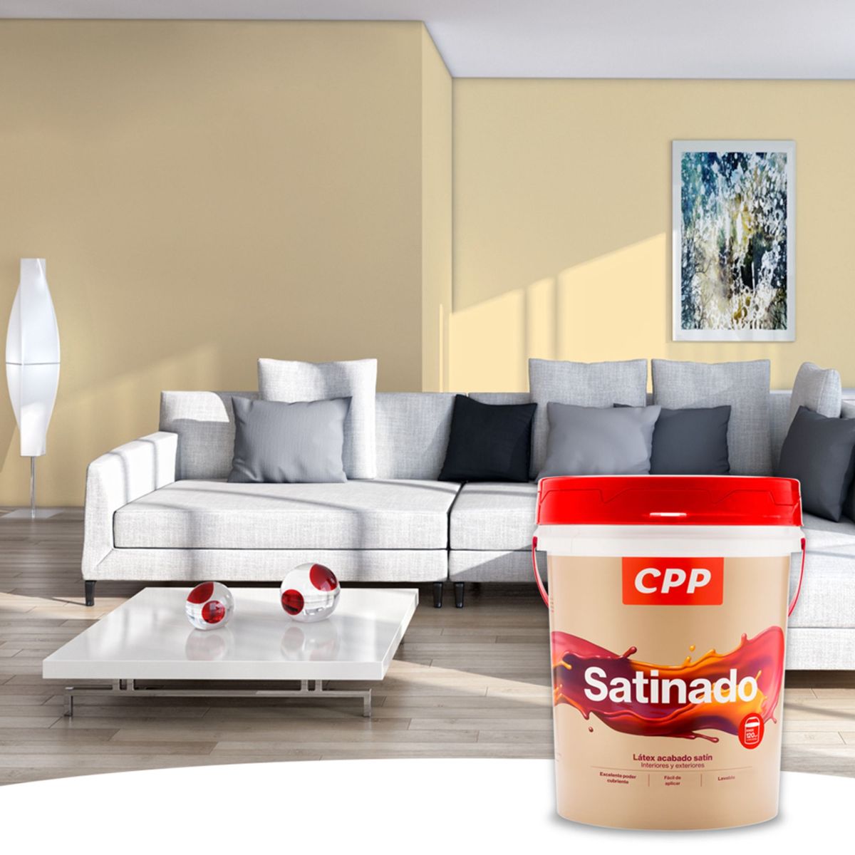 CPP - Pintura CPP Látex Satinado Blanco Perla 4GL