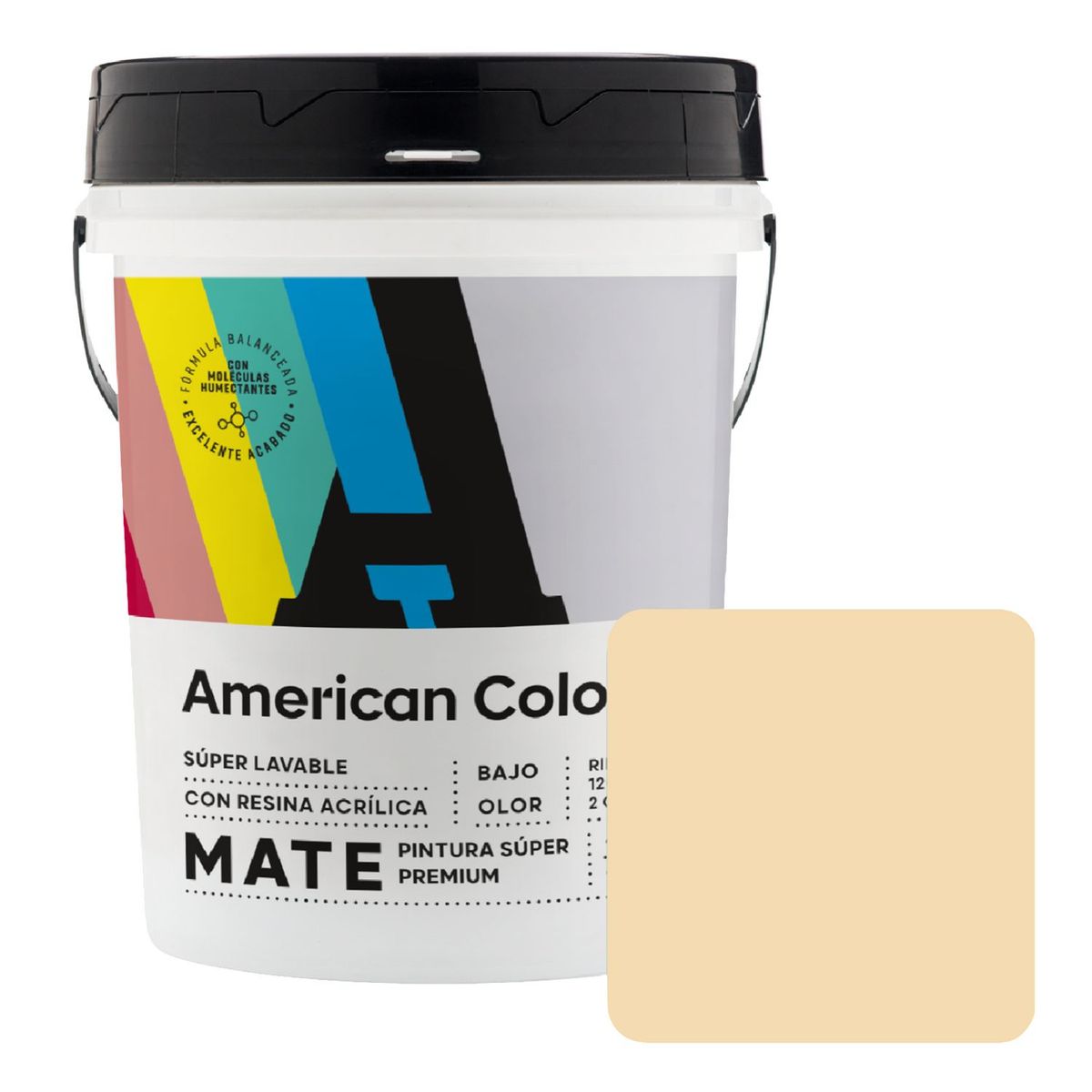 AMERICAN COLORS - Pintura American Latex Mate Marfil 4GL