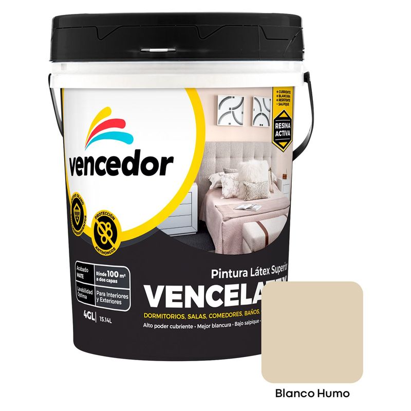 VENCEDOR - Vencelatex Blanco Humo 4GL