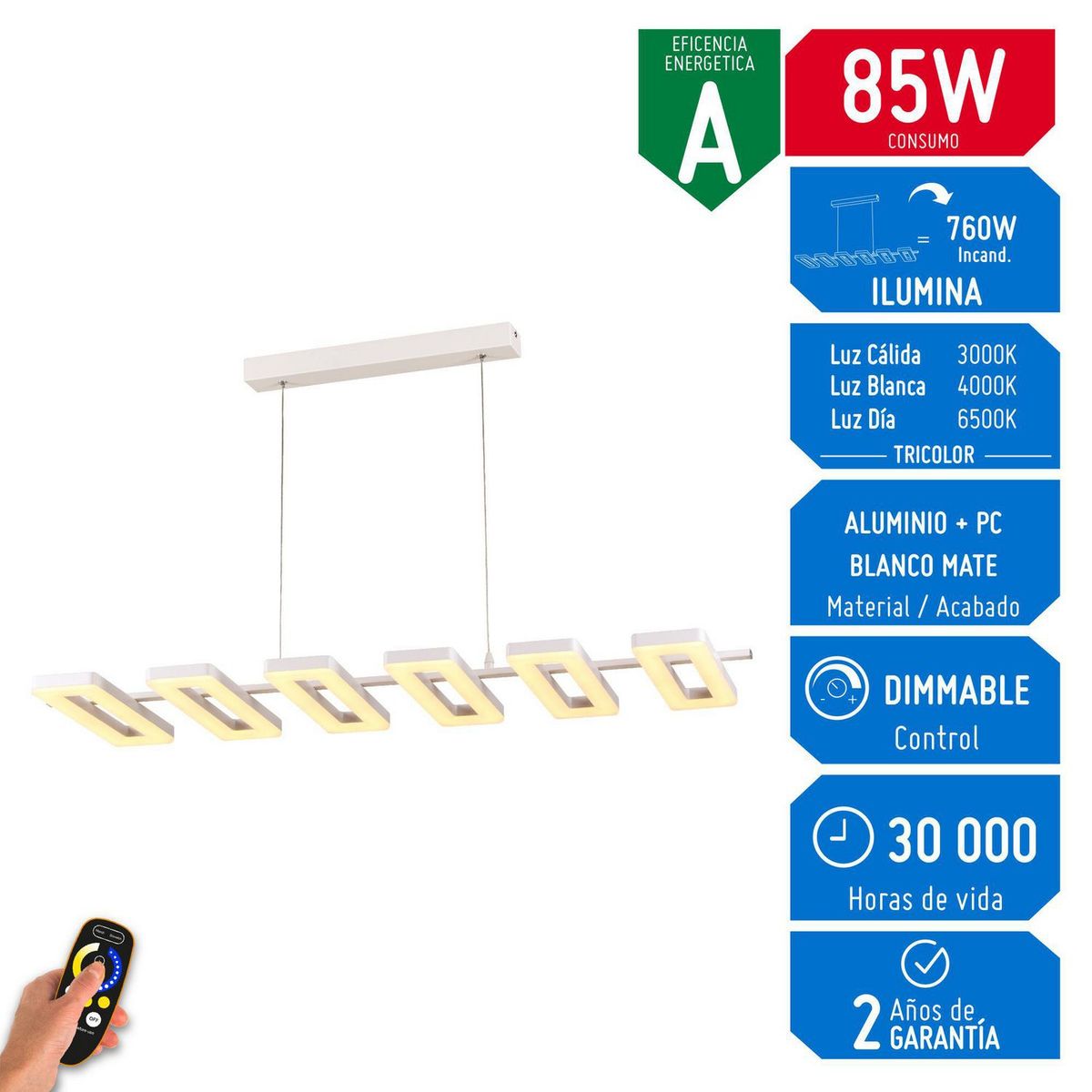 DESIRE - Lámpara Colgante LED Layna 85W