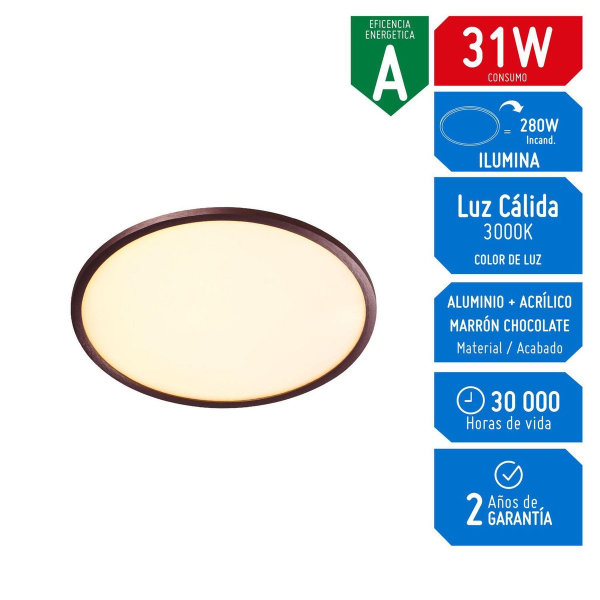 DESIRE - Lámpara de Techo Led Iris 31W