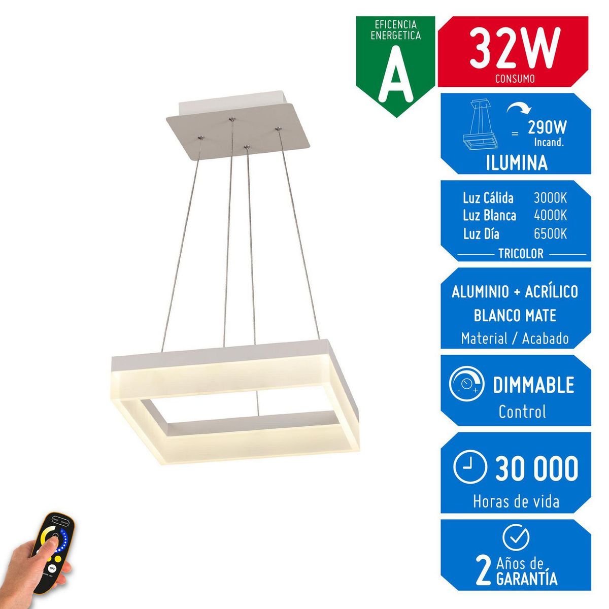 DESIRE - Lámpara Colgante LED Fold 32W