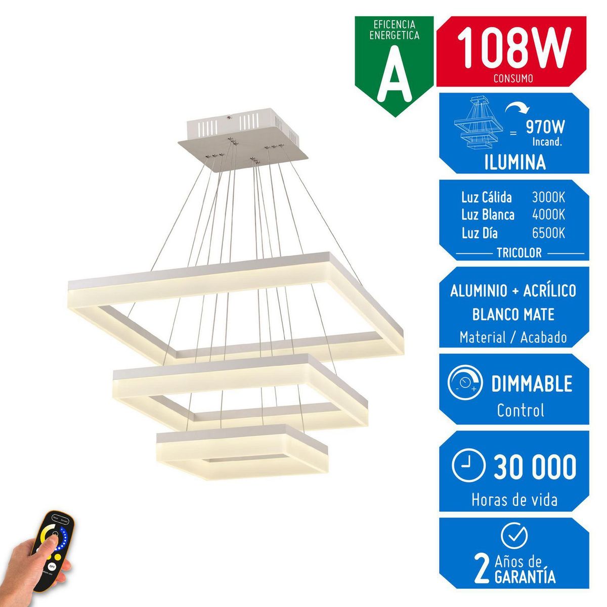 DESIRE - Lámpara Colgante Led Fold 108W