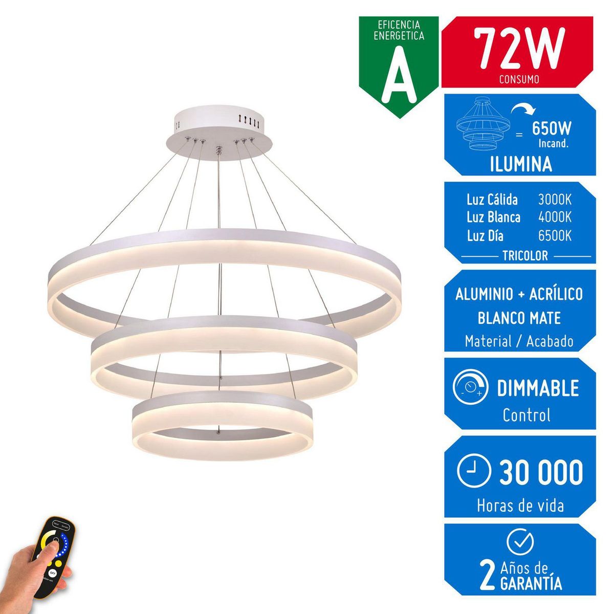 DESIRE - Lámpara Colgante LED Eros 72W