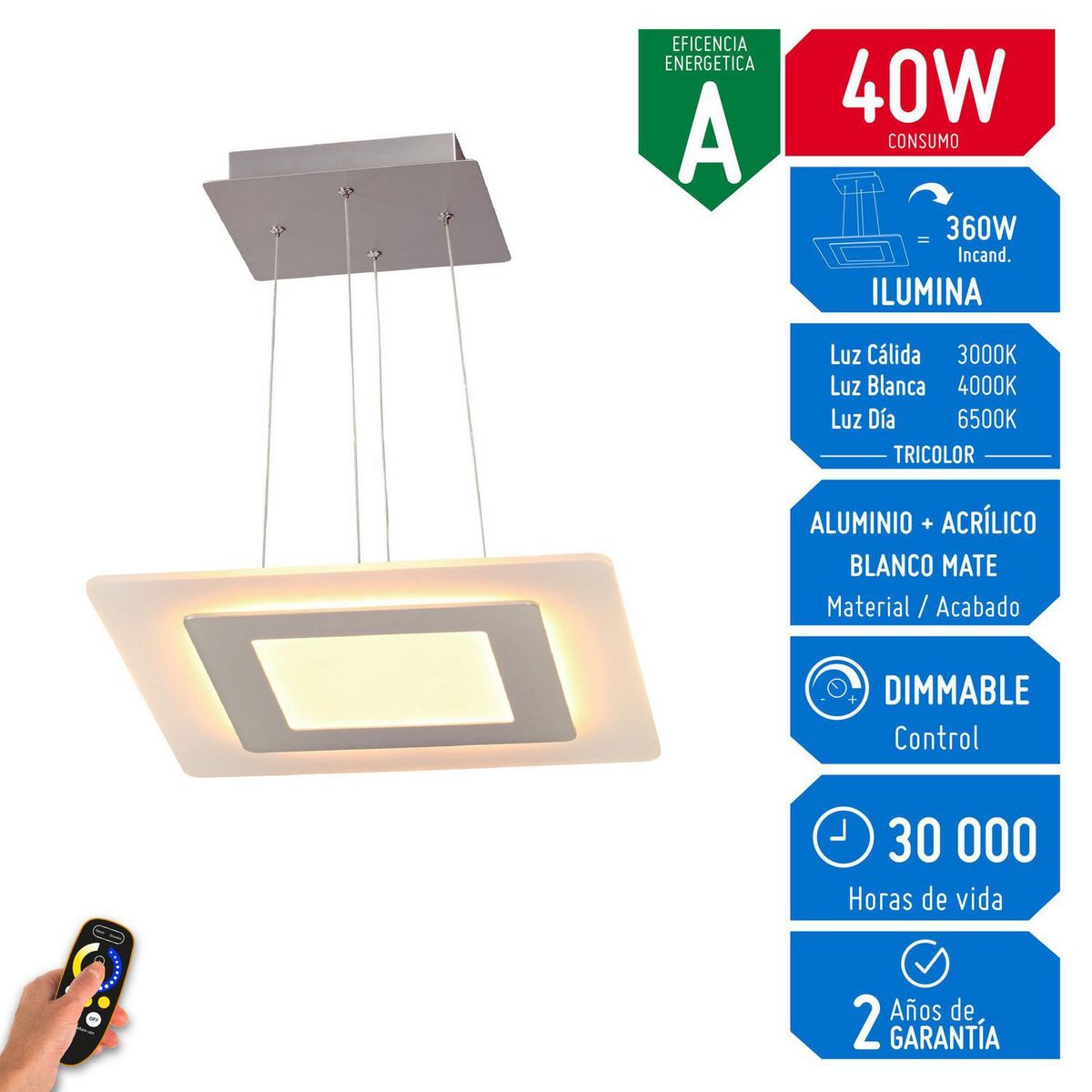 DESIRE - Lámpara Colgante Led Sky 40W