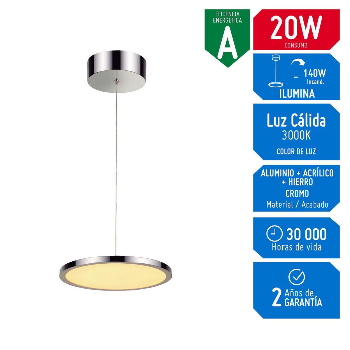 DESIRE - Lámpara Colgante LED Megan 20W