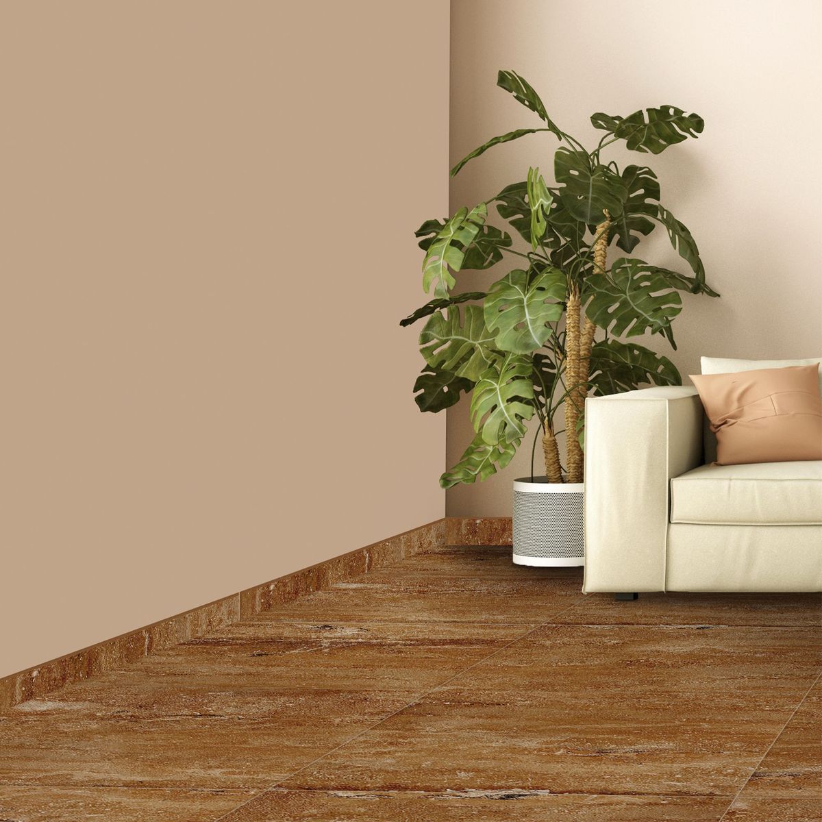 SAN LORENZO - Cerámica Marrón 61x61 Marmoladas Brillante 1.48 m2