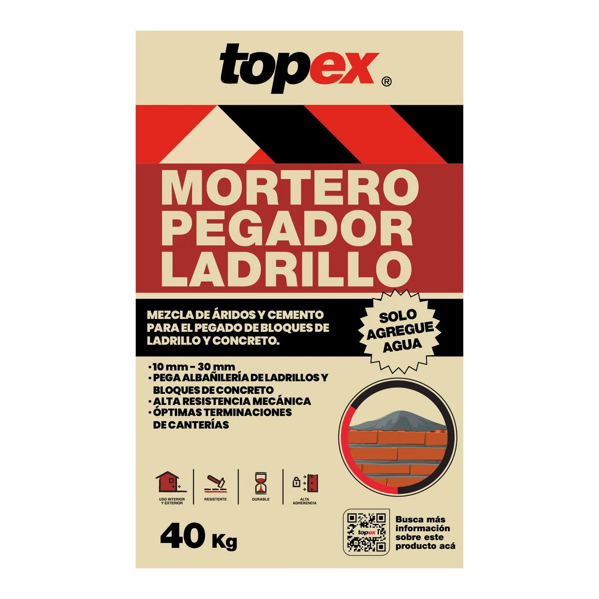 TOPEX - Mortero Pegador Ladrillo Topex 40kg