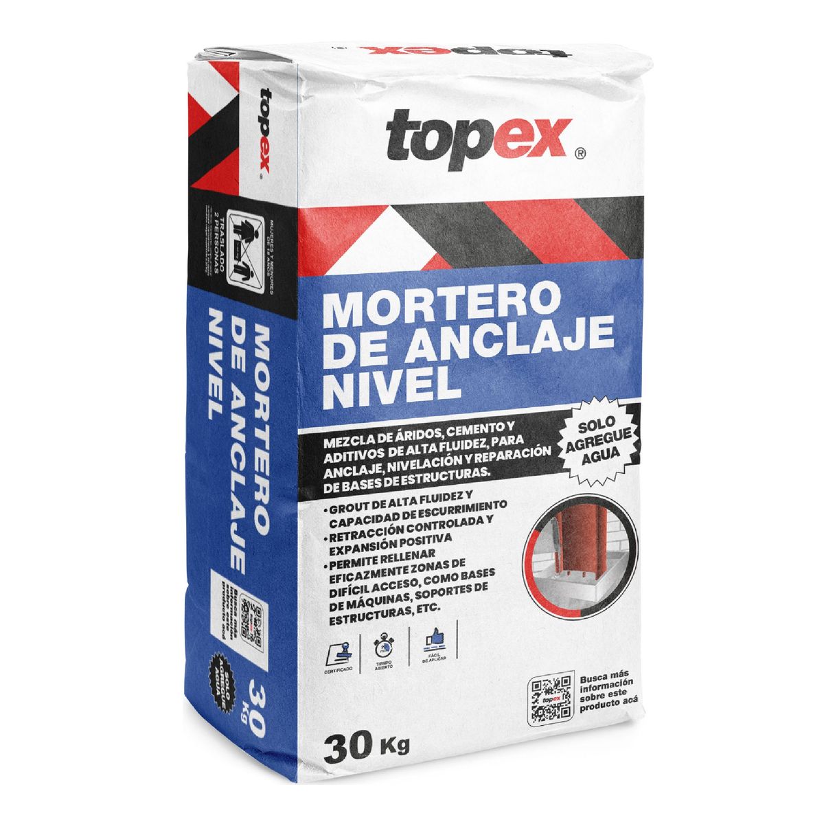 TOPEX - Mortero de Anclaje Nivel Topex 30kg