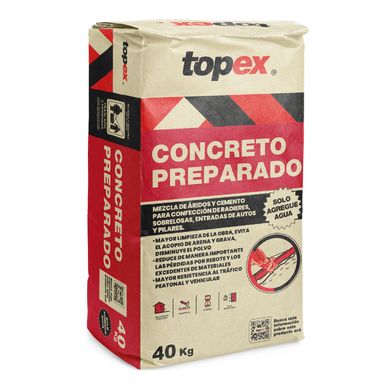 Mortero Concreto Preparado Topex 40kg