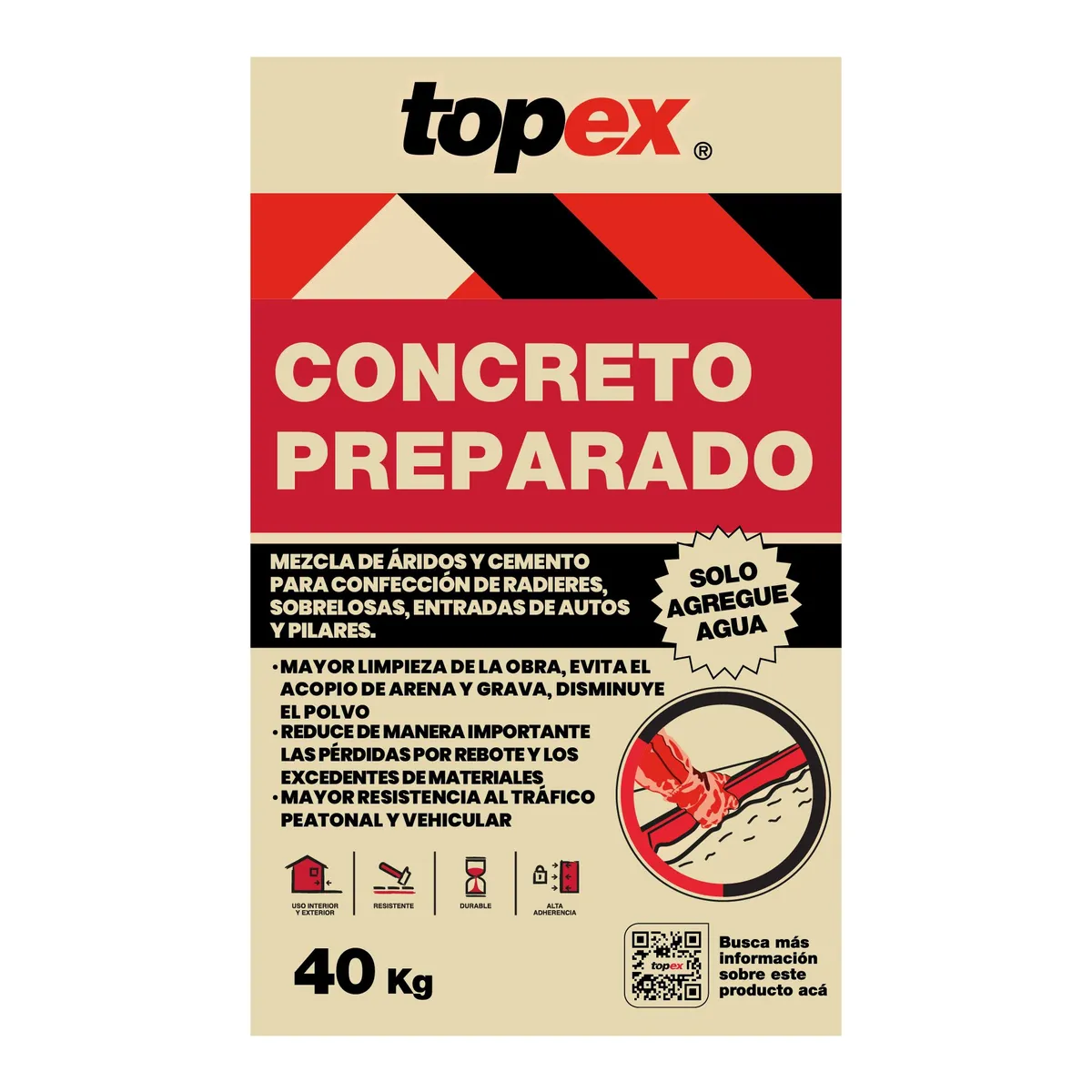 TOPEX - Mortero Concreto Preparado Topex 40kg