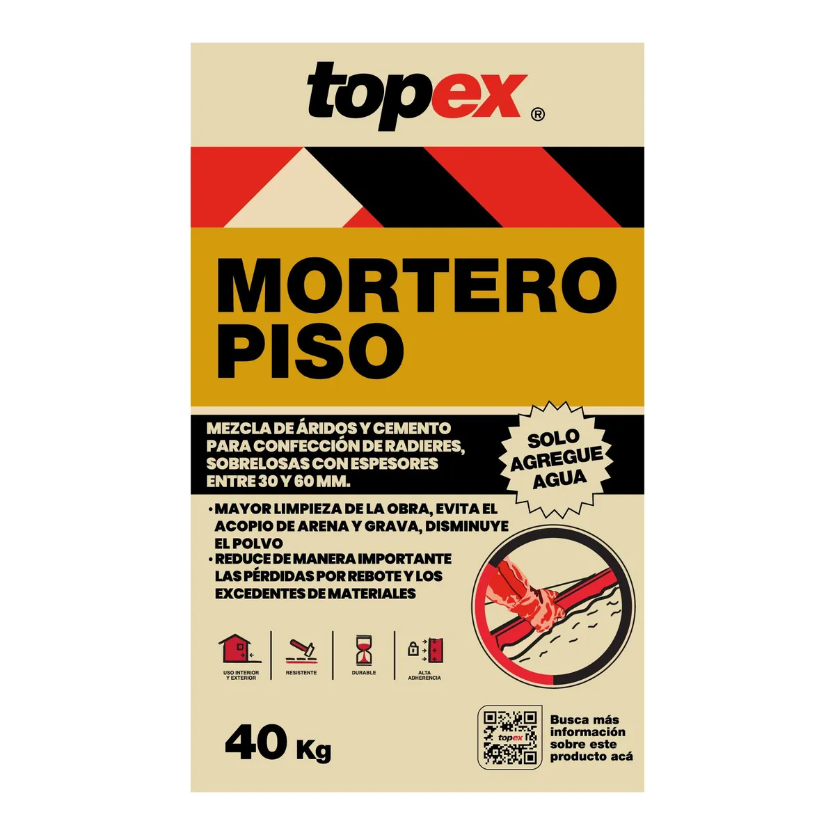 TOPEX - Mortero para Piso Topex 40kg