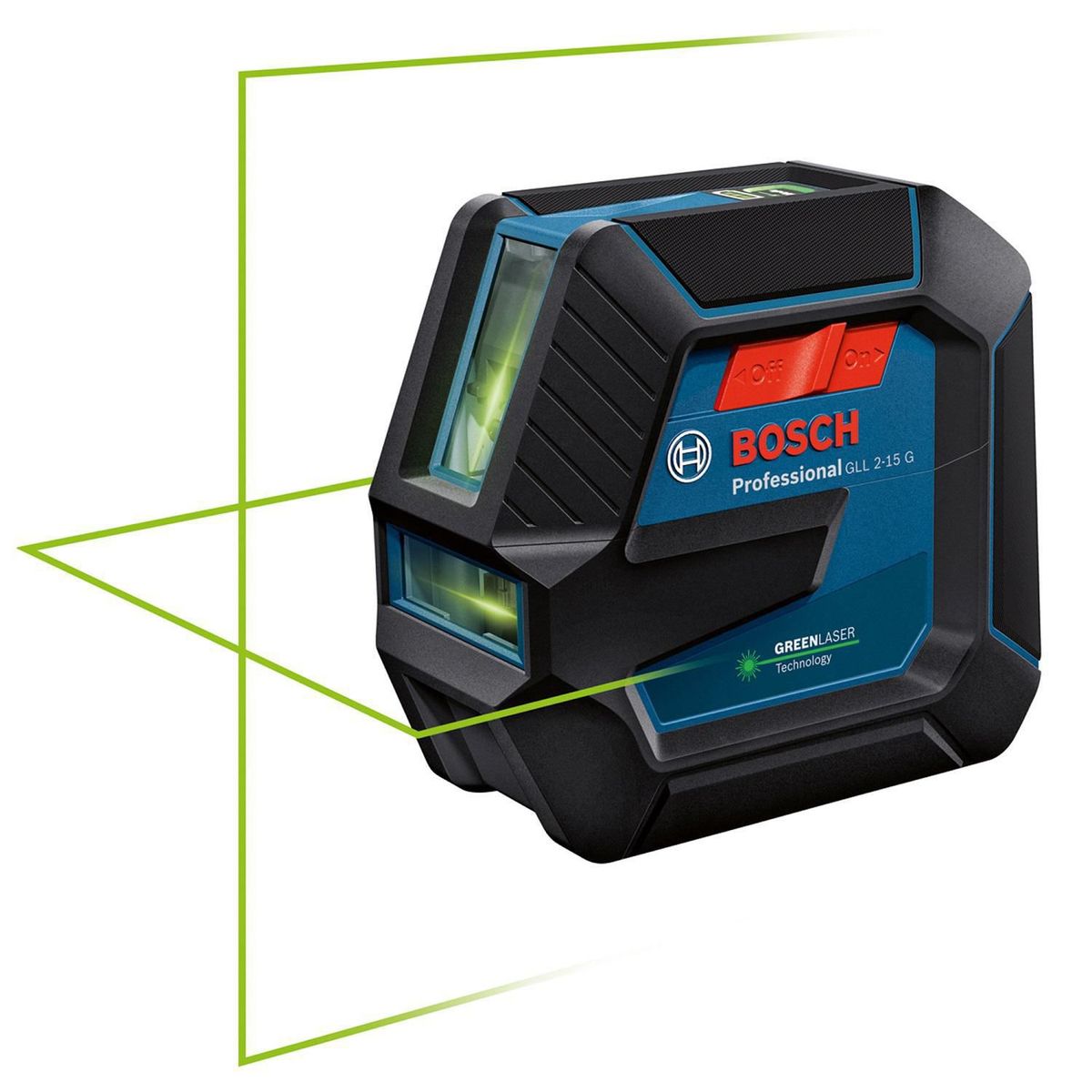 BOSCH - Nivel láser de líneas verdes Bosch GLL 2-15 G 15m