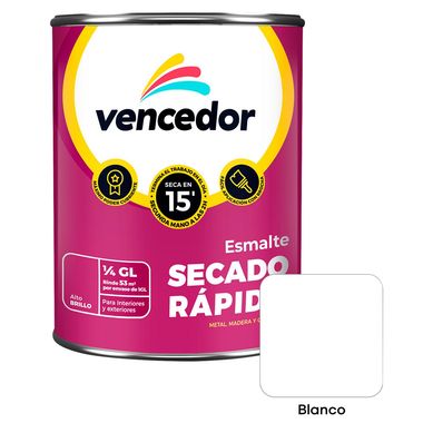 Esmalte Secado Rpido Blanco 1/4GL