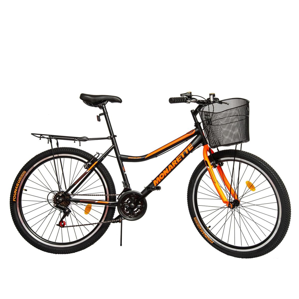 MONARETTE - Bicicleta Monarette Master City 21V ARO 26" Negro/Rojo
