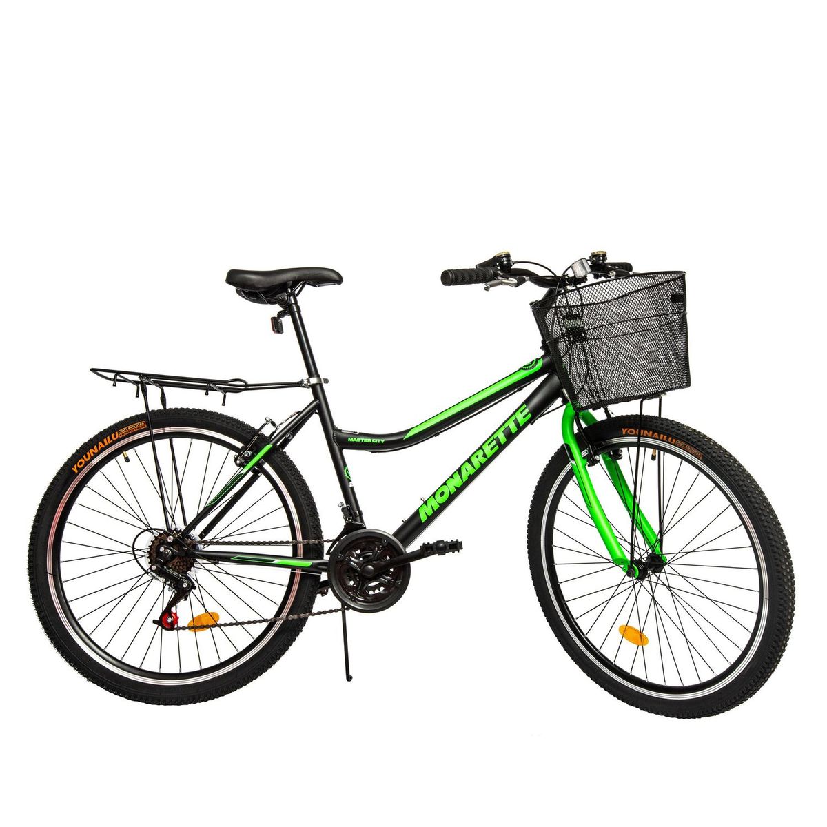 MONARETTE - Bicicleta Monarrette Master City 21V ARO 26" Negro/Verde