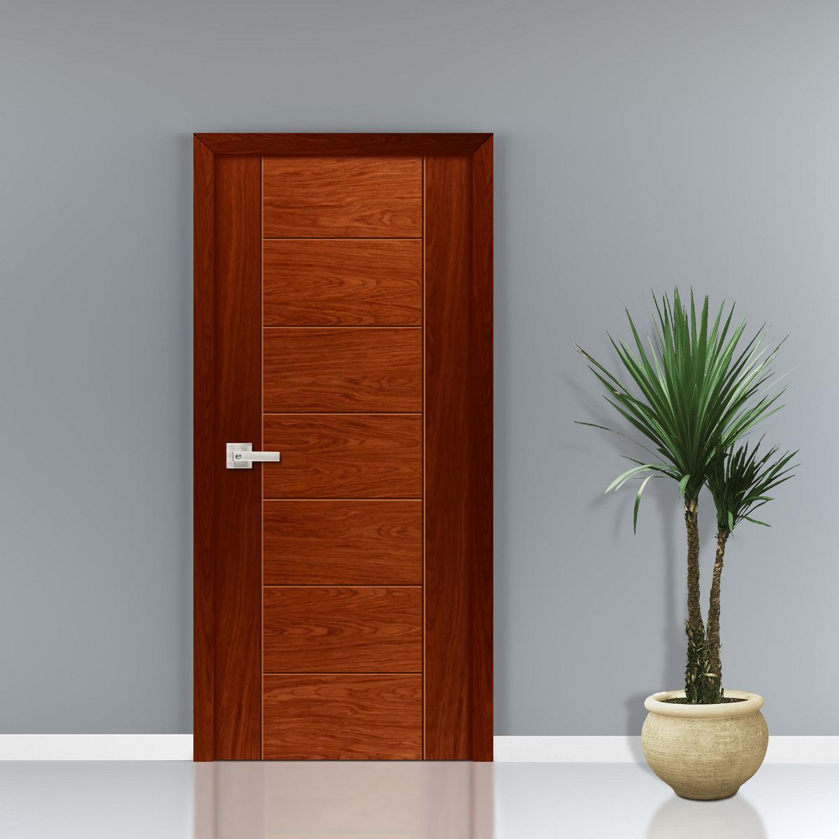 Puerta Interior HDF Market Cedro Relleno Sauerland Tubular, marca ARES - Foto Principal