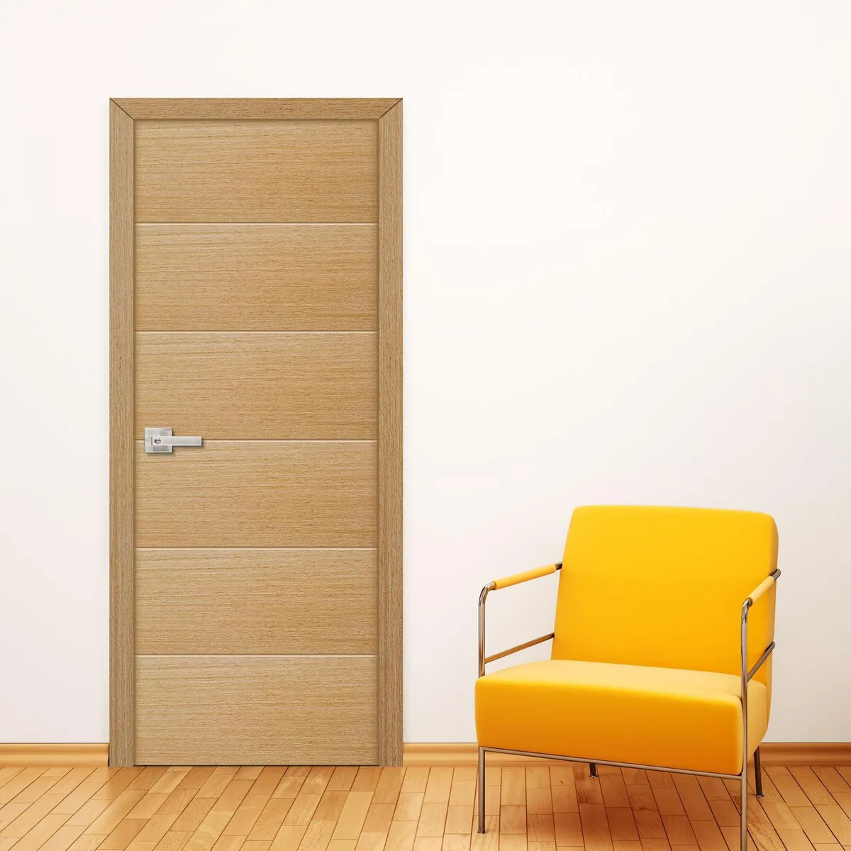 ARES - Puerta Interior HDF Sevilla Beige Oscuro Relleno Sauerland Tubular