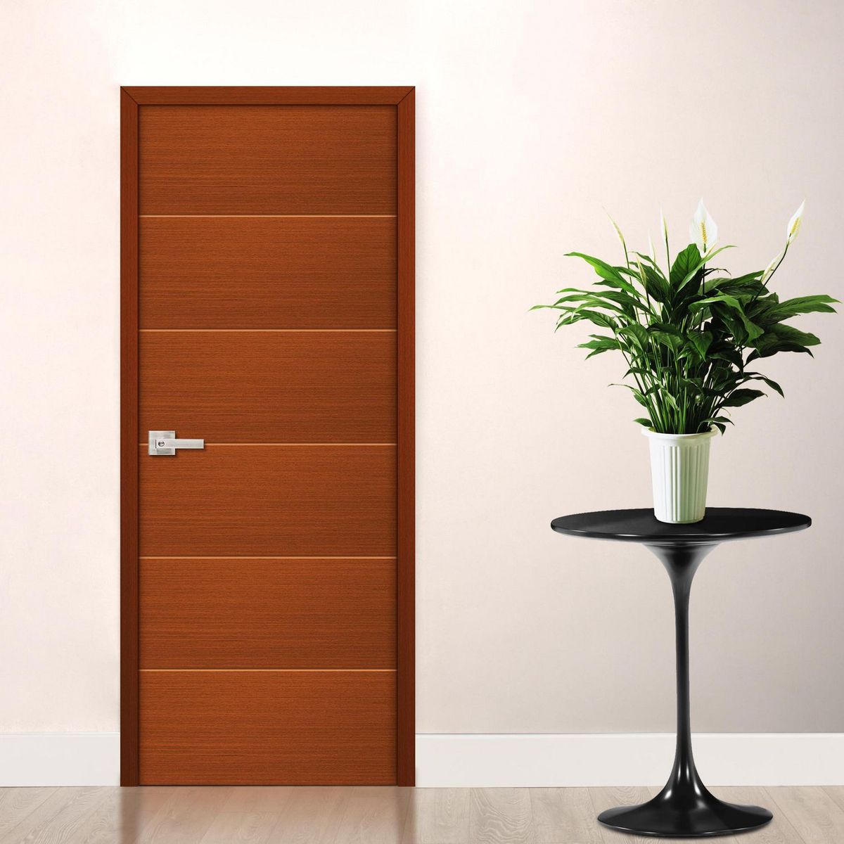 ARES - Puerta Interior HDF Sevilla Cedro Relleno Cuadrícula