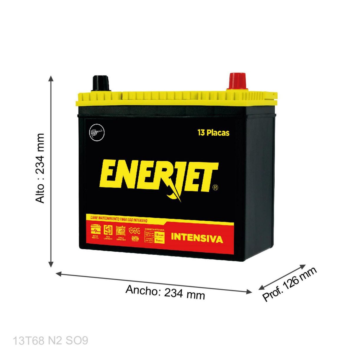 BATERIAS ENERJET - Batería para Auto Enerjet 13T68 N2