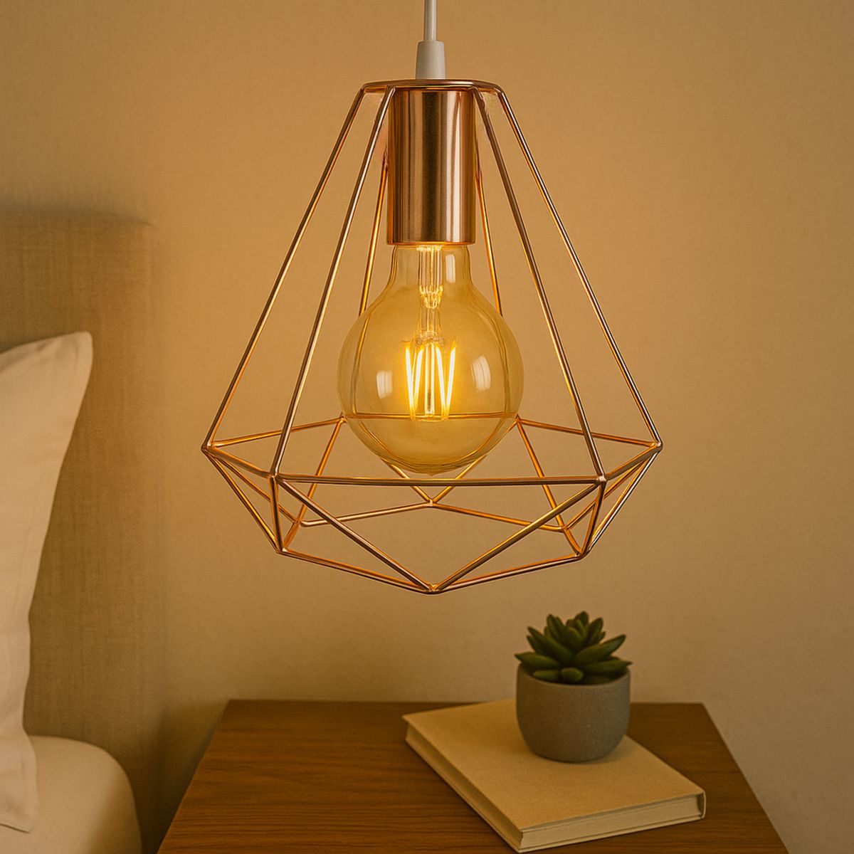 CIAMETSA - Lámpara Colgante Prisma Chico Cobre