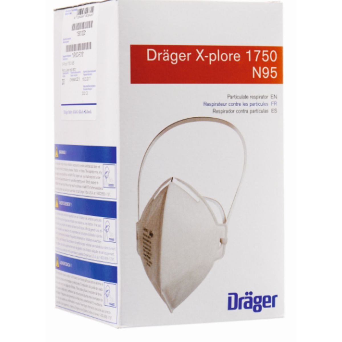 DRAGER - Respirador N95 1750 Caja 20 Unidades