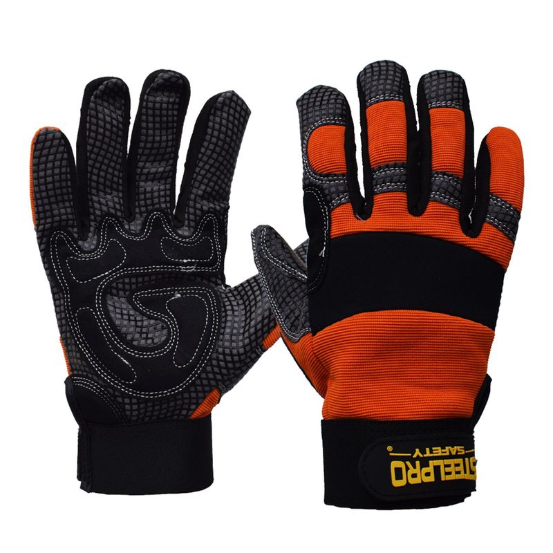 HARDWORK - Guantes de Cuero Executive Manipulator Naranja Talla L